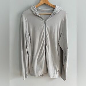 Lululemon Surge Warm Full Zip Heathered Sea Salt Size L